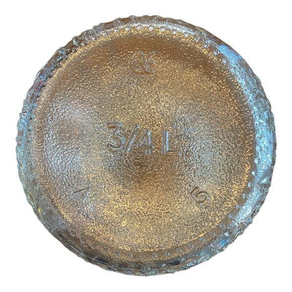 VTG Italian Made by Cove. Vine Embossed Clear Jar Canister Wire Bale Hinge. EUC - Picture 6 of 7